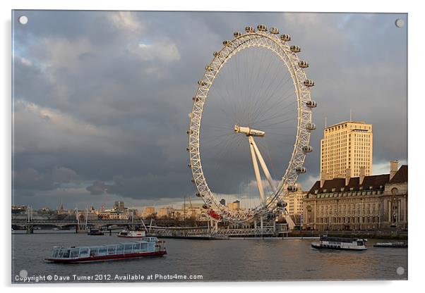 London Eye, South Bank, London Acrylic by Dave Turner