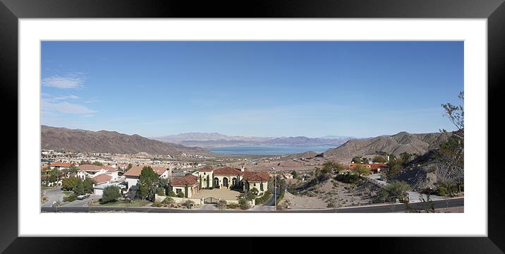 Panorama:  Boulder, Nevada  Framed Mounted Print by Thomas Grob