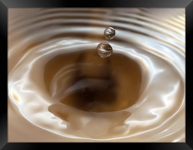 Black Hole Water Droplet Framed Print by Mike Gorton