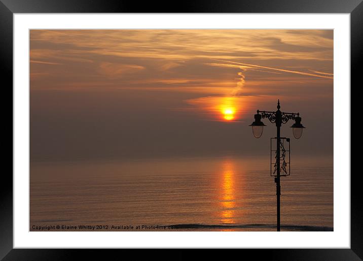 Sun Rise over the Coast Framed Mounted Print by Elaine Whitby