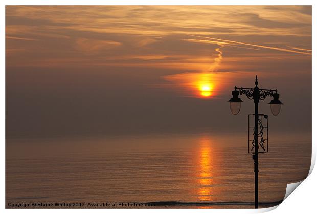 Sun Rise over the Coast Print by Elaine Whitby