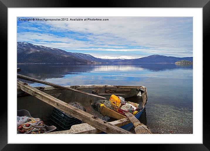 Multicolored boat 2 Framed Mounted Print by Alfani Photography