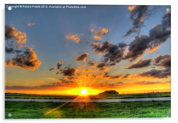 South Forida sunset Acrylic by Robert Pettitt