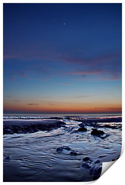 Birling Gap, Jupiter and Venus Print by Phil Clements