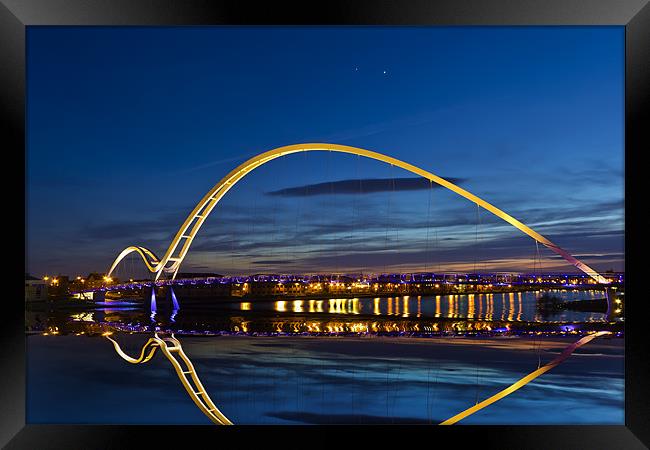 Infinity Bridge Reflection. Framed Print by Kevin Tate