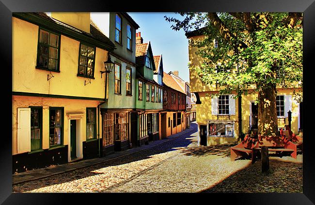 Elm Hill Norwich Framed Print by Darren Burroughs