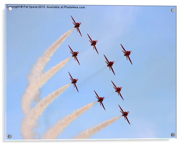 Red Arrows - Evening Flight Acrylic by Pat Speirs