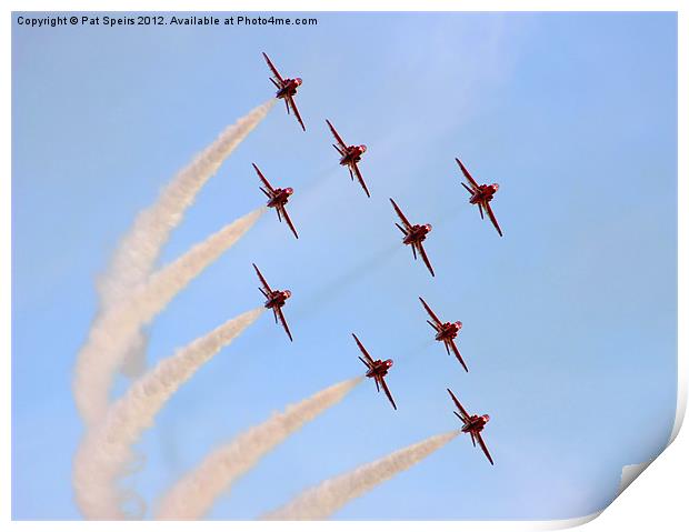 Red Arrows - Evening Flight Print by Pat Speirs