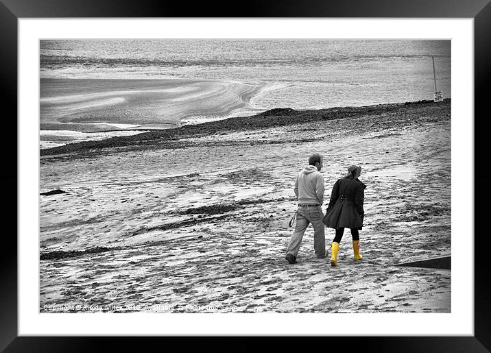 Yellow boots Framed Mounted Print by Alexia Miles