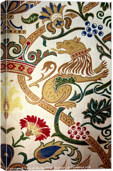 Medieval Wall Fabric Canvas Print by Hannah Morley