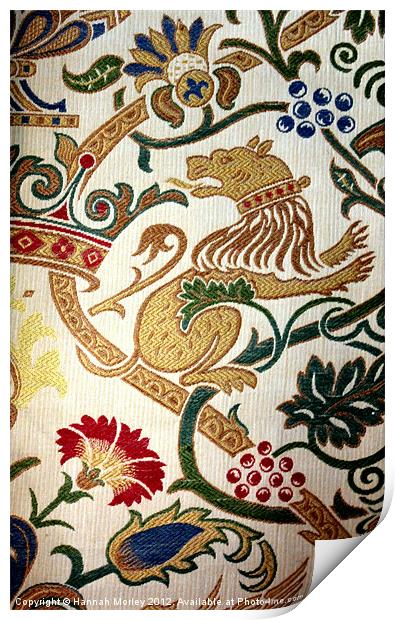 Medieval Wall Fabric Print by Hannah Morley