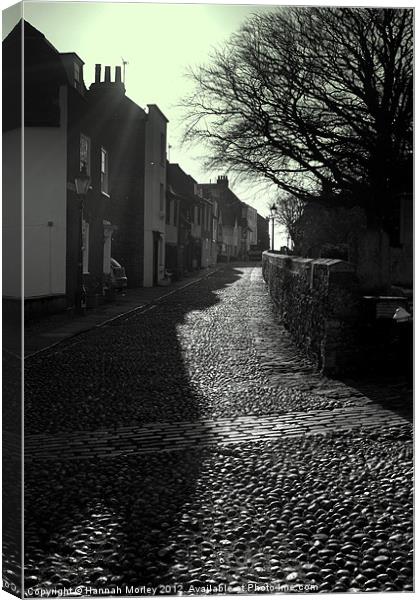 Cobbled Street in Rye Canvas Print by Hannah Morley
