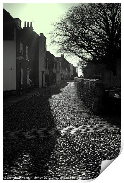 Cobbled Street in Rye Print by Hannah Morley