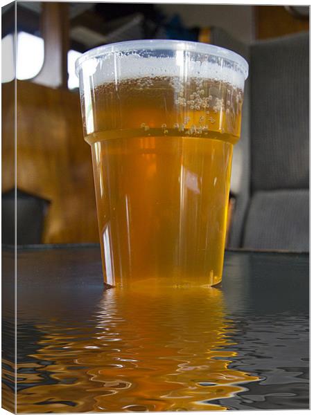 Beer Flowing Freely Canvas Print by David French