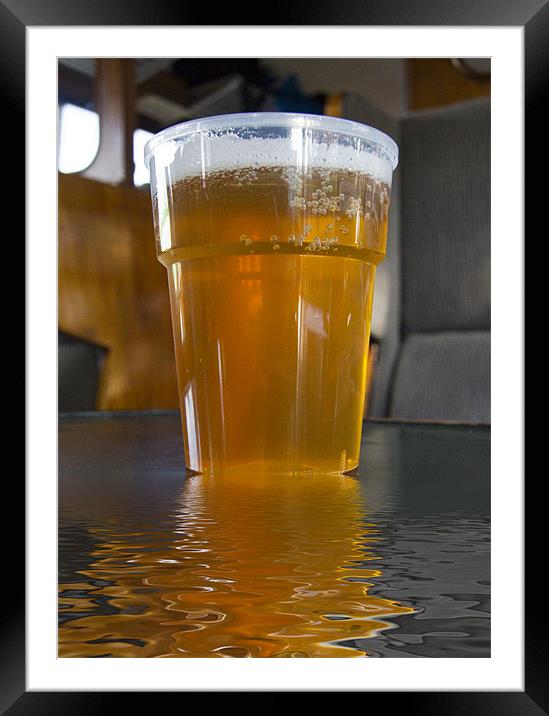 Beer Flowing Freely Framed Mounted Print by David French