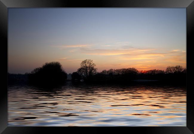 Sunset Reflections Framed Print by David French