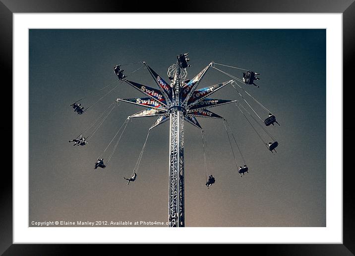 The Feeling of Flying ... Ferris Wheel   ..misc  Framed Mounted Print by Elaine Manley