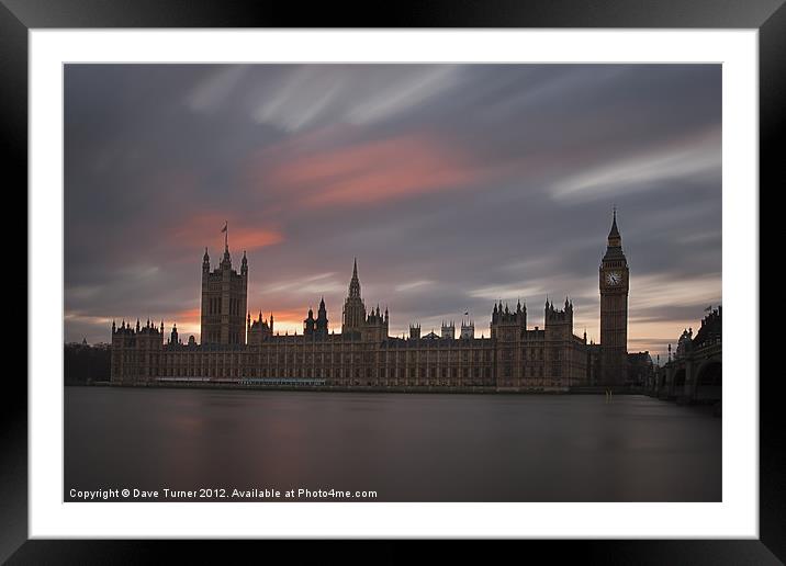 Houses of Parliament, Westminster, London Framed Mounted Print by Dave Turner