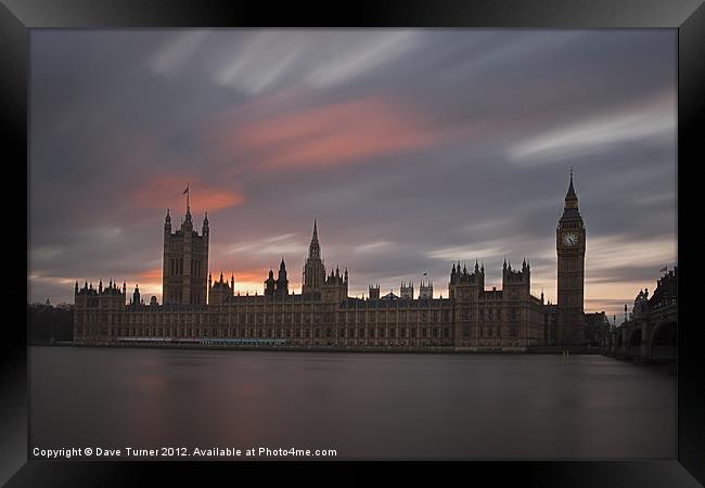 Houses of Parliament, Westminster, London Framed Print by Dave Turner