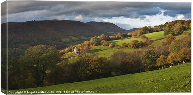 Cwmdu Autumn Landscape Canvas Print by Creative Photography Wales