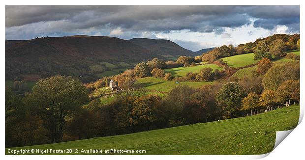 Cwmdu Autumn Landscape Print by Creative Photography Wales
