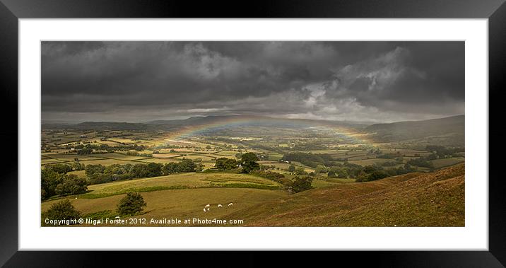 Llanfrynach Rainbow Framed Mounted Print by Creative Photography Wales