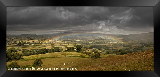 Llanfrynach Rainbow Framed Print by Creative Photography Wales