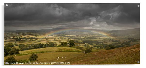 Llanfrynach Rainbow Acrylic by Creative Photography Wales