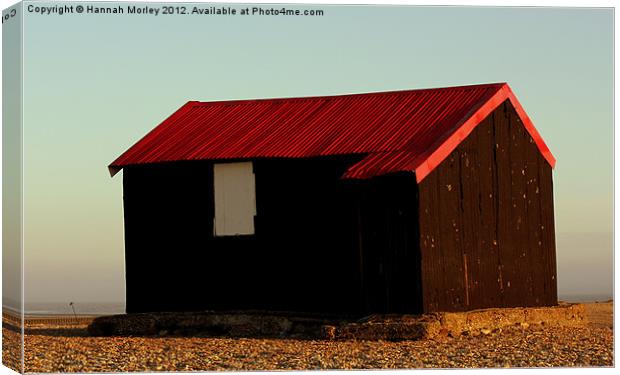Lonely Beach Hut in Rye Canvas Print by Hannah Morley