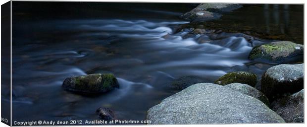 River & Rocks Canvas Print by Andy dean