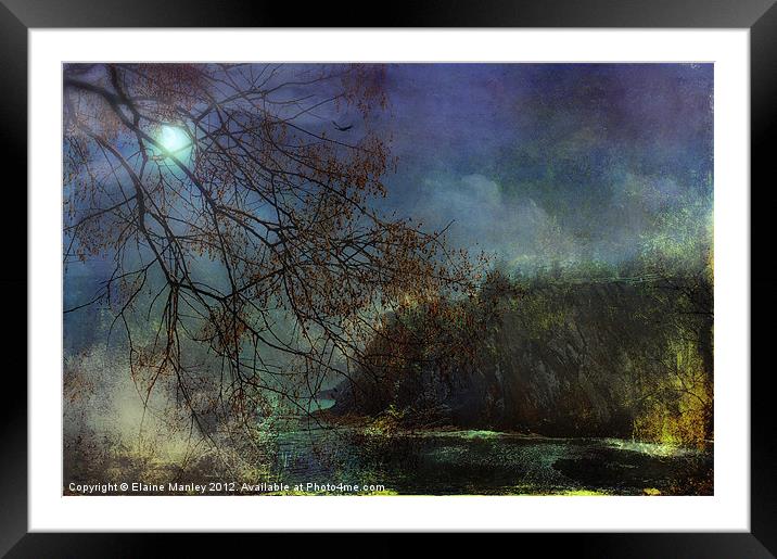 Moonlight on the Coast Framed Mounted Print by Elaine Manley