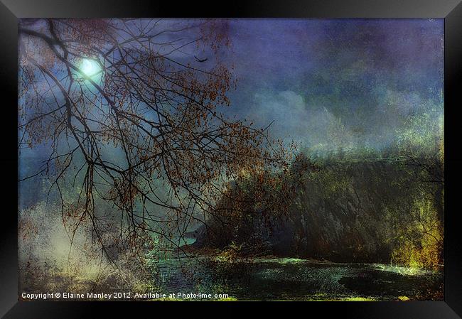 Moonlight on the Coast Framed Print by Elaine Manley