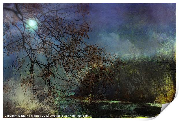 Moonlight on the Coast Print by Elaine Manley