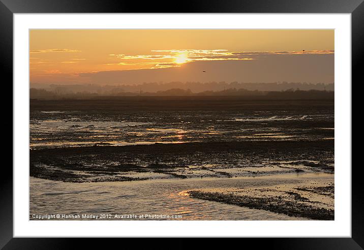 Rye Harbour Nature Reserve, Sunset Framed Mounted Print by Hannah Morley