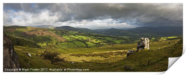 The Rock and Tor y Foel Print by Creative Photography Wales