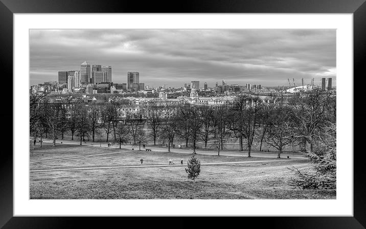 Greenwich Park View Framed Mounted Print by Vinicios de Moura