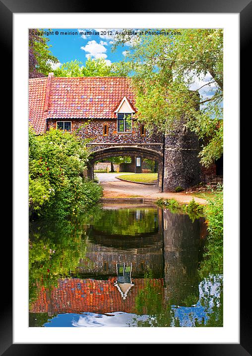 Pulls Ferry Norwich Framed Mounted Print by meirion matthias