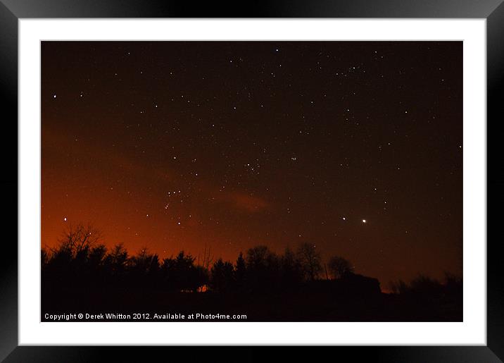 Dundee Night Sky Framed Mounted Print by Derek Whitton