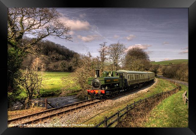 Pannier Tank on the Dart Valley Framed Print by Rob Hawkins