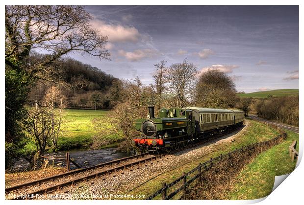 Pannier Tank on the Dart Valley Print by Rob Hawkins