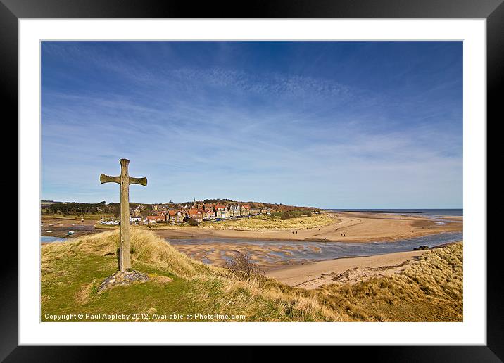 St Cuthbert's Cross - Alnmouth Framed Mounted Print by Paul Appleby