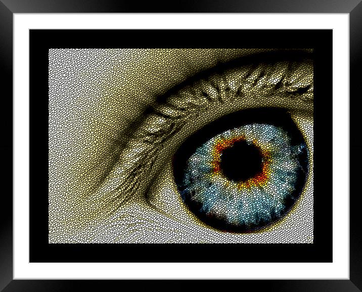 mosaic eye Framed Mounted Print by Heather Newton