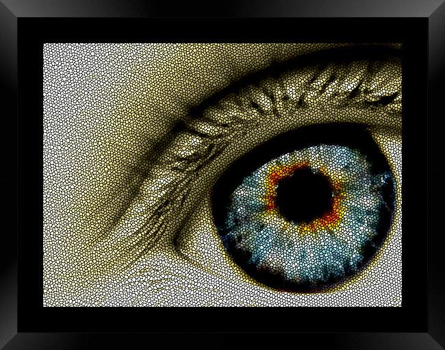 mosaic eye Framed Print by Heather Newton