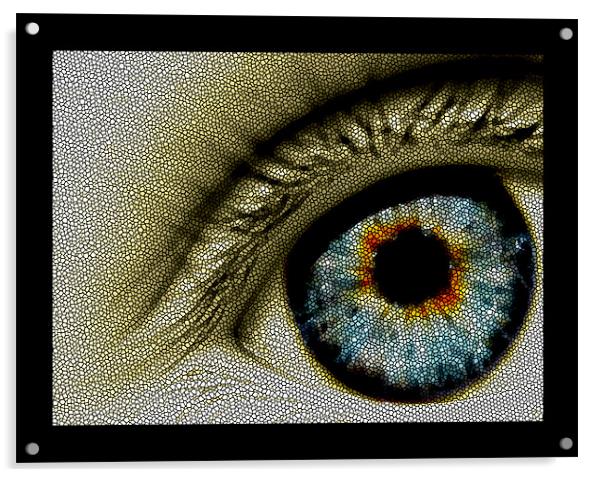 mosaic eye Acrylic by Heather Newton