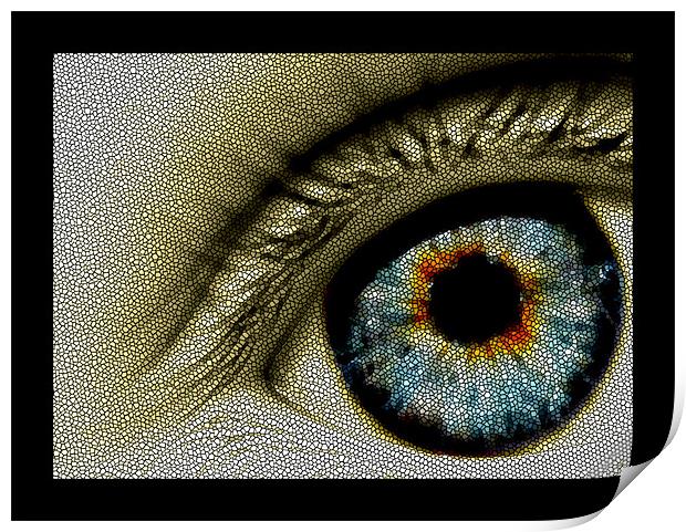 mosaic eye Print by Heather Newton