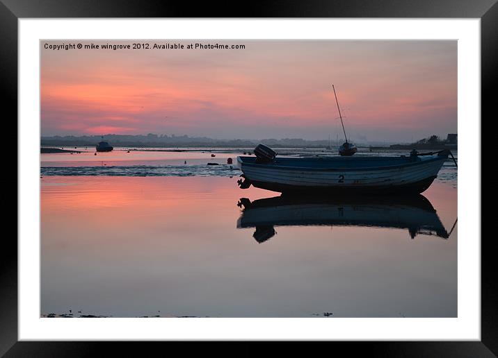 Low tide Framed Mounted Print by mike wingrove