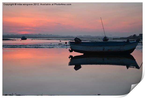 Low tide Print by mike wingrove