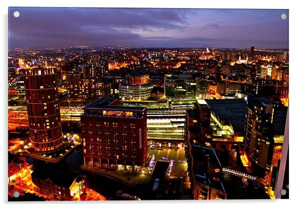 Leeds Skyline Acrylic by Richard Nichols