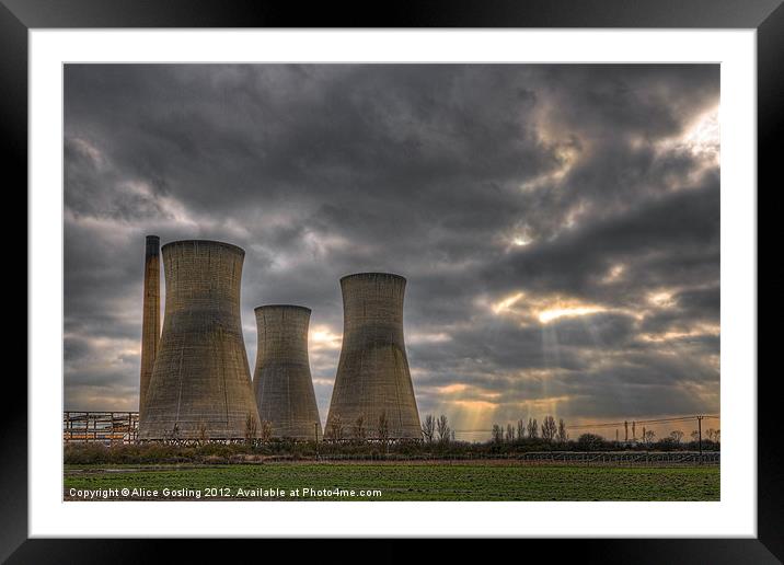Richborough Power Station Framed Mounted Print by Alice Gosling