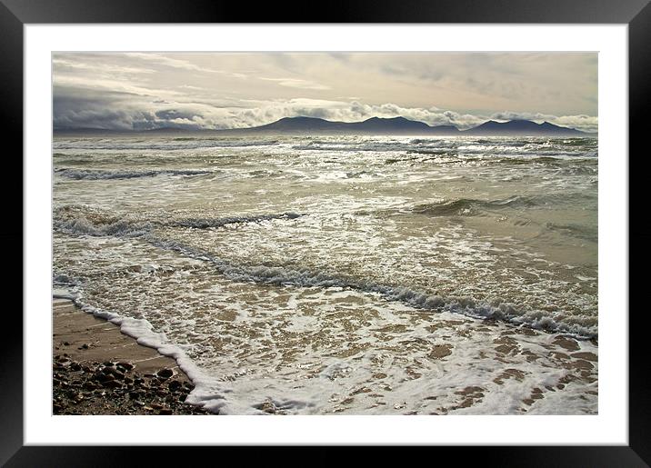 Sea Shore at Llanddwyn Bay Framed Mounted Print by David Yeaman
